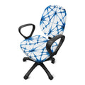 Watercolor Shibori Pattern Print Office Chair Cover