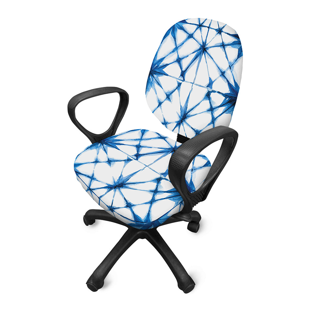 Watercolor Shibori Pattern Print Office Chair Cover