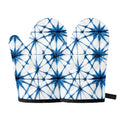 Watercolor Shibori Pattern Print Oven Mitts