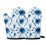 Watercolor Shibori Pattern Print Oven Mitts