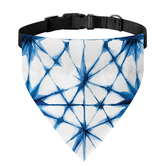 Watercolor Shibori Pattern Print Over The Collar Dog Bandana