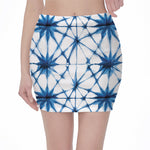 Watercolor Shibori Pattern Print Pencil Mini Skirt