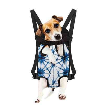 Watercolor Shibori Pattern Print Pet Carrier Backpack