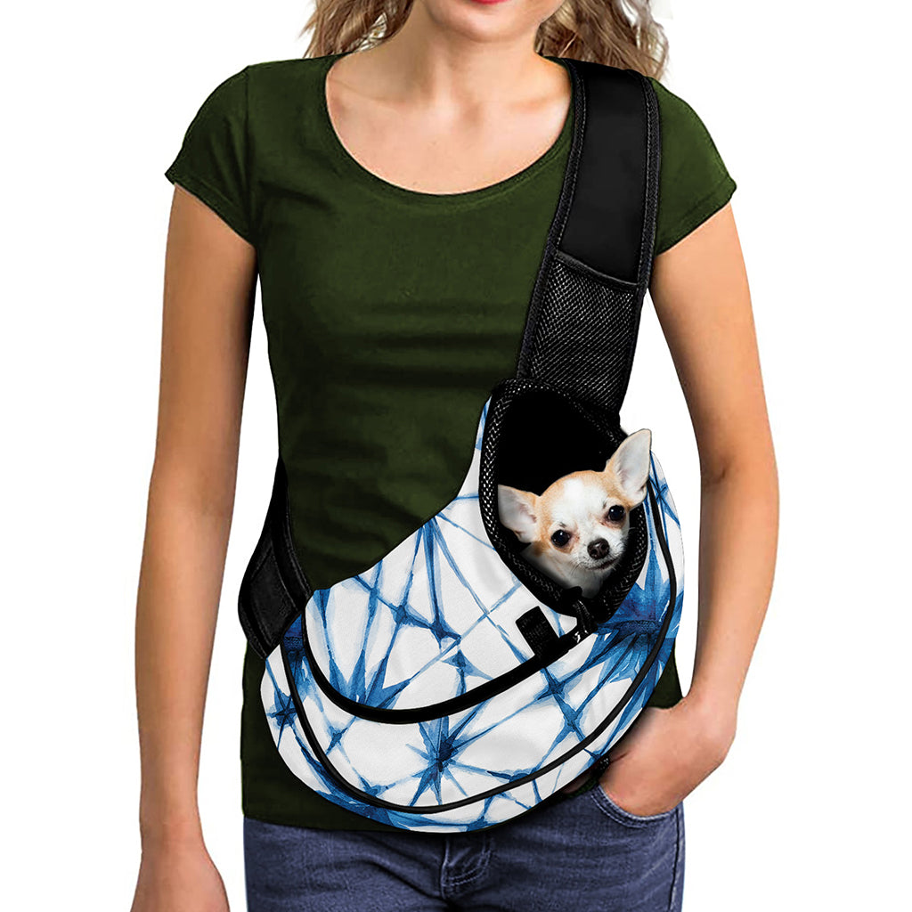 Watercolor Shibori Pattern Print Pet Sling Carrier