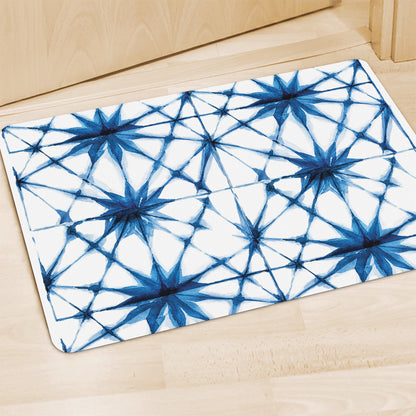 Watercolor Shibori Pattern Print Polyester Doormat