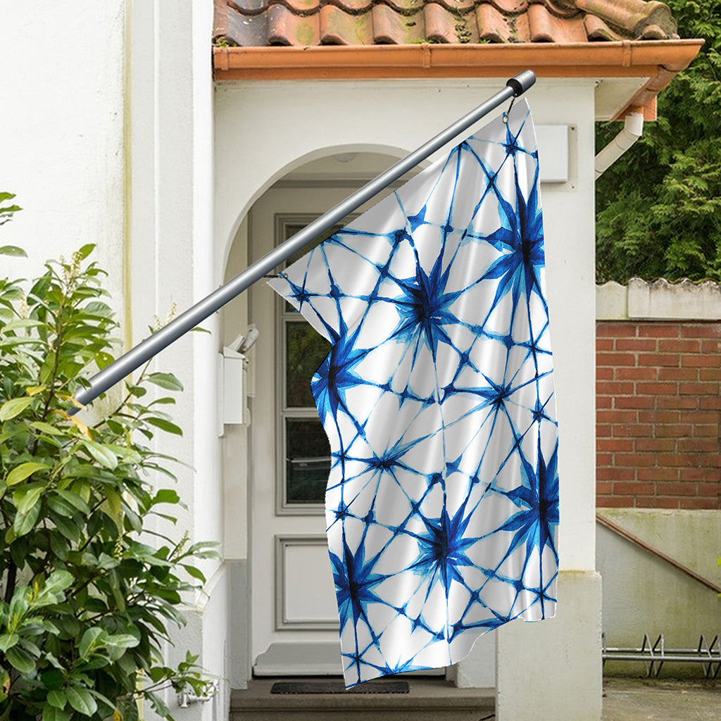 Watercolor Shibori Pattern Print Polyester Flag