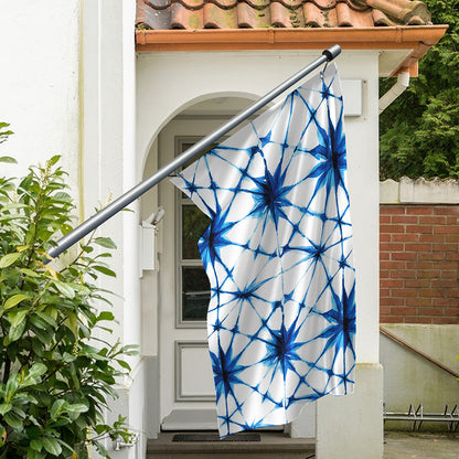 Watercolor Shibori Pattern Print Polyester Flag