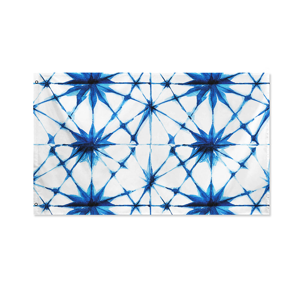 Watercolor Shibori Pattern Print Polyester Flag