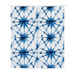 Watercolor Shibori Pattern Print Polyester Shower Curtain
