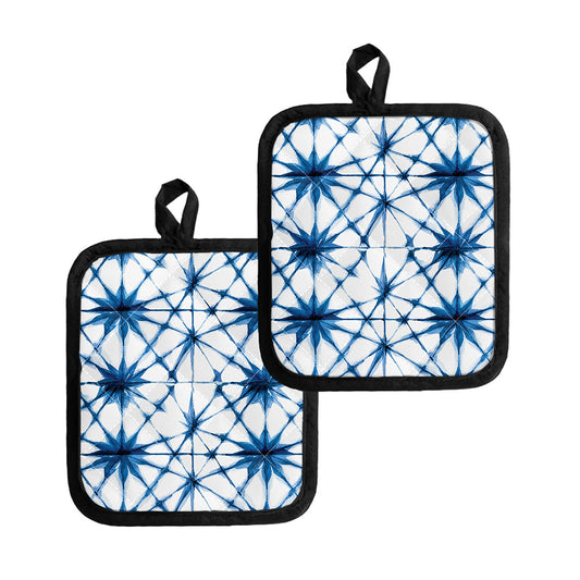 Watercolor Shibori Pattern Print Pot Holders