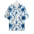 Watercolor Shibori Pattern Print Rayon Hawaiian Shirt