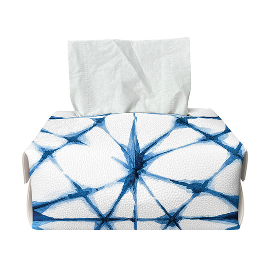 Watercolor Shibori Pattern Print Rectangle Tissue Box Cover