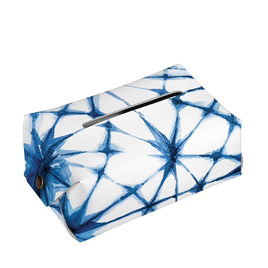 Watercolor Shibori Pattern Print Rectangle Tissue Box Cover