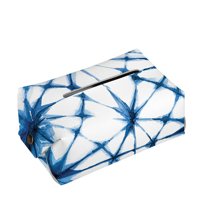 Watercolor Shibori Pattern Print Rectangle Tissue Box Cover