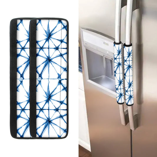 Watercolor Shibori Pattern Print Refrigerator Handle Covers