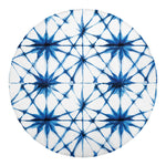 Watercolor Shibori Pattern Print Round Blanket