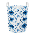 Watercolor Shibori Pattern Print Round Laundry Basket