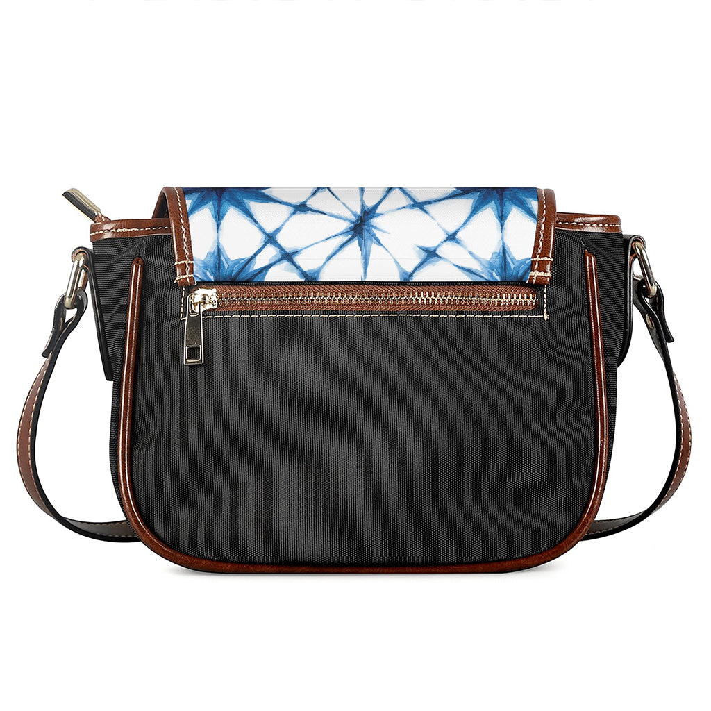 Watercolor Shibori Pattern Print Saddle Bag