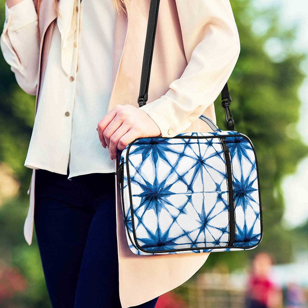 Watercolor Shibori Pattern Print Shoulder Strap Bible Bag