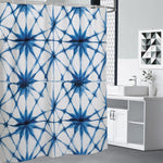 Watercolor Shibori Pattern Print Shower Curtain