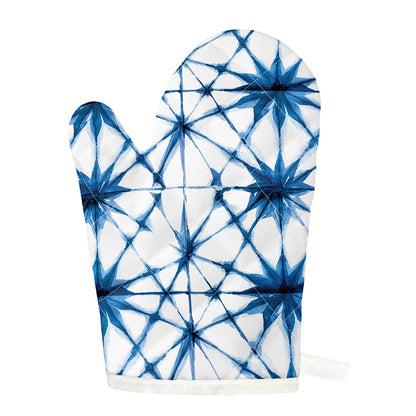 Watercolor Shibori Pattern Print Single Oven Mitt