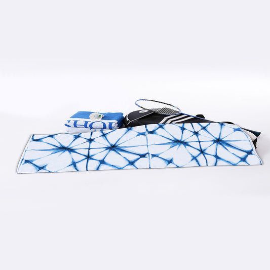 Watercolor Shibori Pattern Print Sports Towel