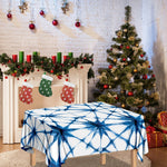 Watercolor Shibori Pattern Print Tablecloth