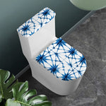Watercolor Shibori Pattern Print Toilet Lid And Tank Cover Set