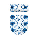 Watercolor Shibori Pattern Print Toilet Lid And Tank Cover Set