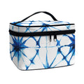 Watercolor Shibori Pattern Print Travel Makeup Bag