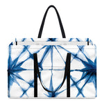 Watercolor Shibori Pattern Print Utility Tote Bag