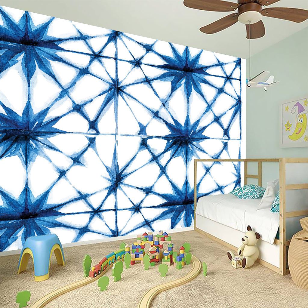 Watercolor Shibori Pattern Print Wall Sticker