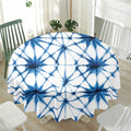Watercolor Shibori Pattern Print Waterproof Round Tablecloth