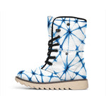 Watercolor Shibori Pattern Print Winter Boots