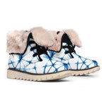 Watercolor Shibori Pattern Print Winter Boots