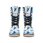 Watercolor Shibori Pattern Print Winter Boots