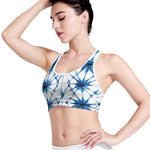 Watercolor Shibori Pattern Print Women's Sports Bra