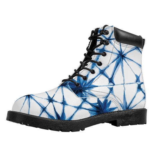 Watercolor Shibori Pattern Print Work Boots