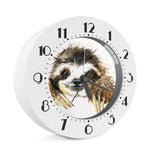 Watercolor Sloth Print Alarm Clock
