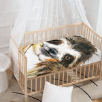 Watercolor Sloth Print Baby Crib Sheet