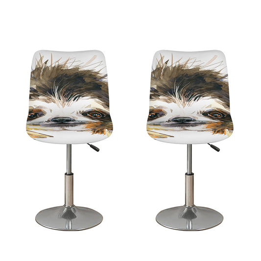 Watercolor Sloth Print Bar Stool Covers