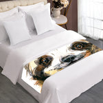Watercolor Sloth Print Bed Runner