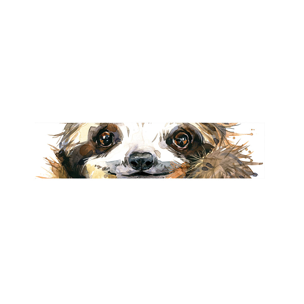 Watercolor Sloth Print Bed Runner
