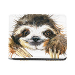 Watercolor Sloth Print Bifold Wallet