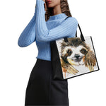 Watercolor Sloth Print Canvas Tote Bag