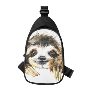 Watercolor Sloth Print Chest Bag