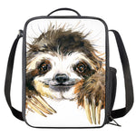Watercolor Sloth Print Crossbody Lunch Bag