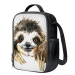 Watercolor Sloth Print Crossbody Lunch Bag