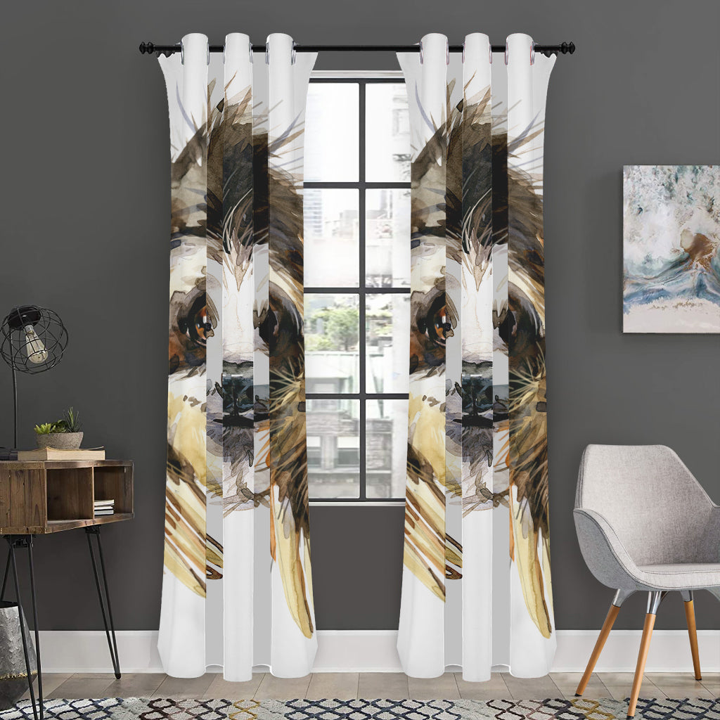 Watercolor Sloth Print Curtain