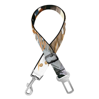 Watercolor Sloth Print Dog Seat Belt